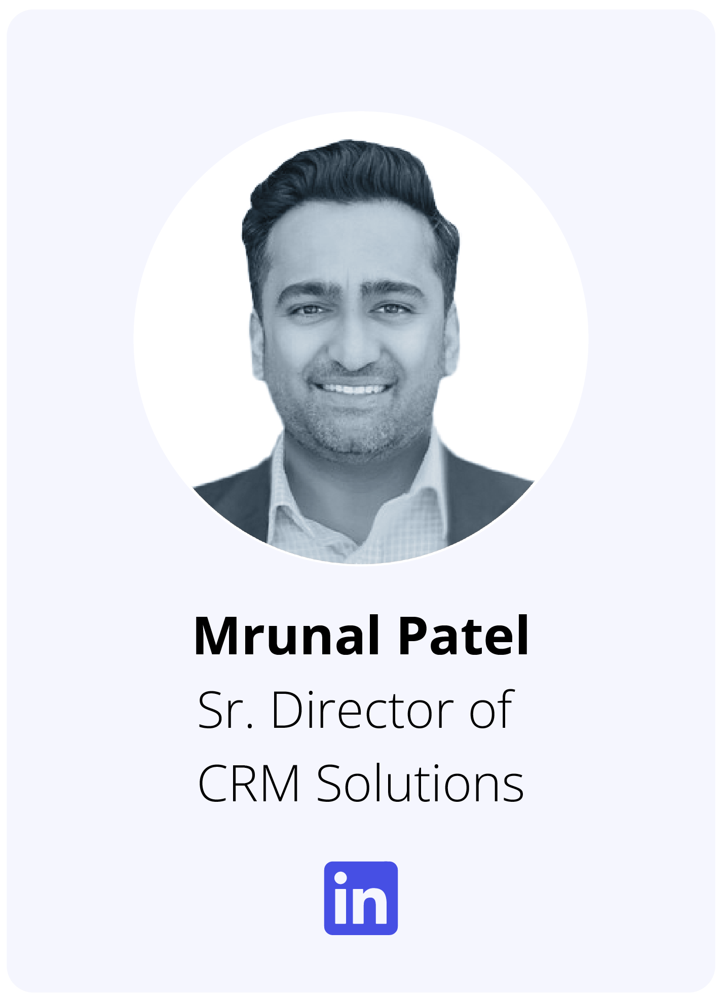 Headshot of MetroStar Sr. Director of Platform Solutions, Mrunal Patel