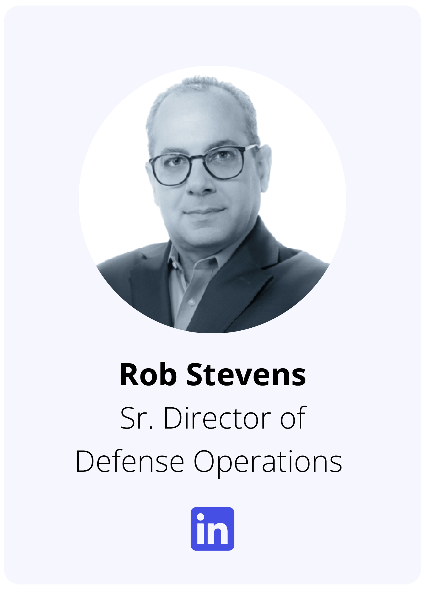 Headshot of MetroStar Sr. Director of Defense Operations, Rob Stevens